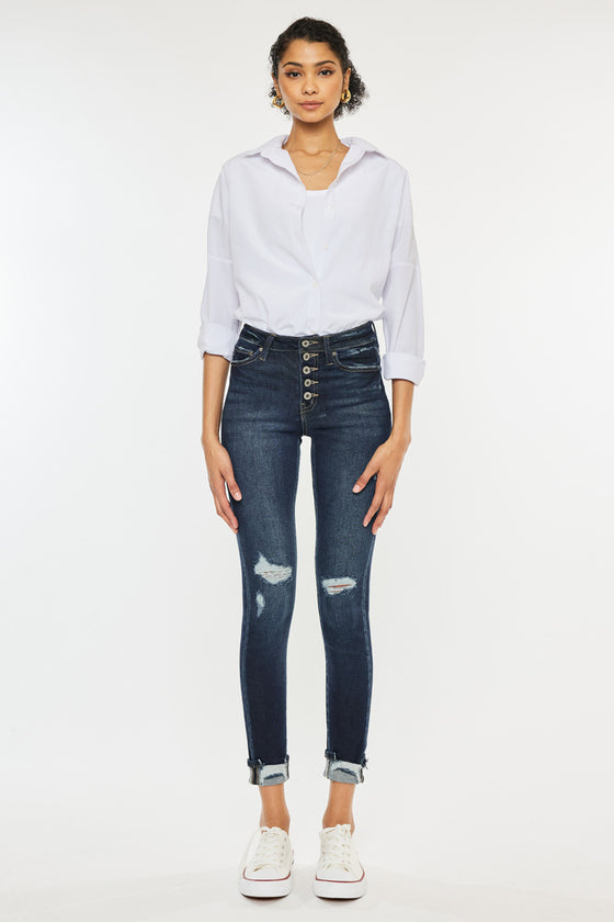 Norah High Rise Ankle Skinny Jeans - Official Kancan USA