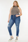 Dorah High Rise Ankle Skinny Jeans (Plus Size) - Official Kancan USA