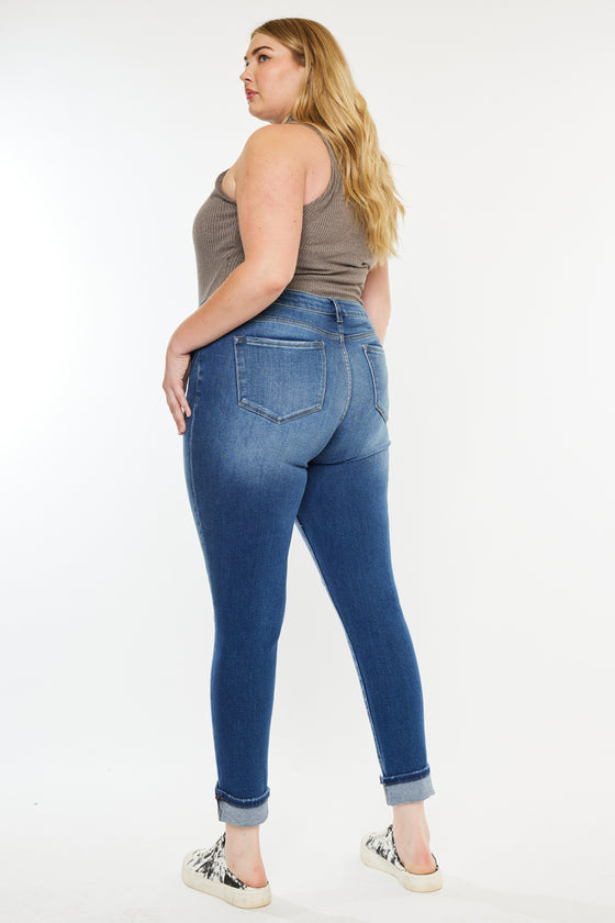 Dorah High Rise Ankle Skinny Jeans (Plus Size) - Official Kancan USA