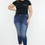 Jewels Mid Rise Ankle Skinny Jeans (Plus Size) - Official Kancan USA