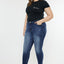 Jewels Mid Rise Ankle Skinny Jeans (Plus Size) - Official Kancan USA