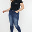 Jewels Mid Rise Ankle Skinny Jeans (Plus Size) - Official Kancan USA