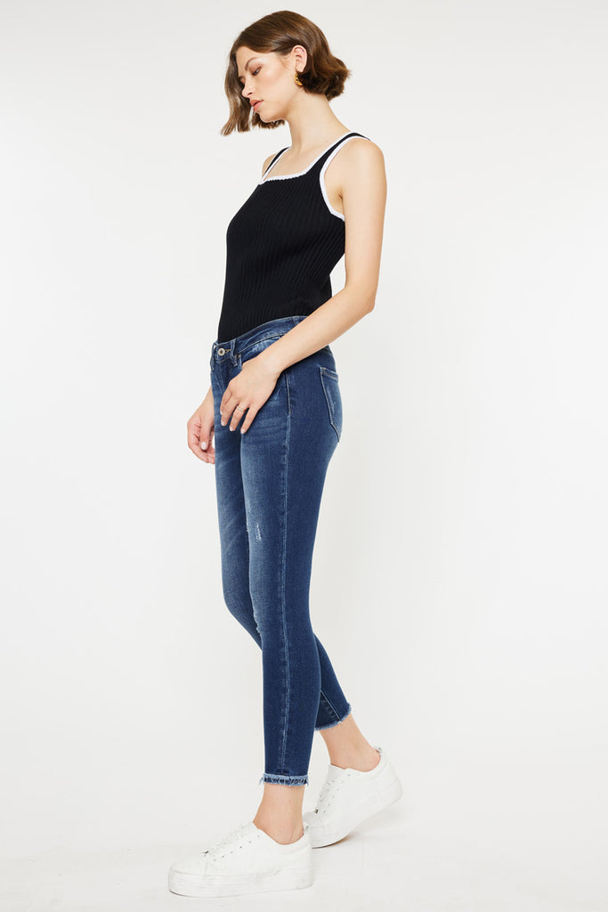 Landon Mid Rise Ankle Skinny Jeans - Official Kancan USA