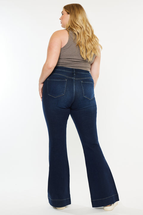 Nancy High Rise Flare Jeans (Plus Size) - Official Kancan USA