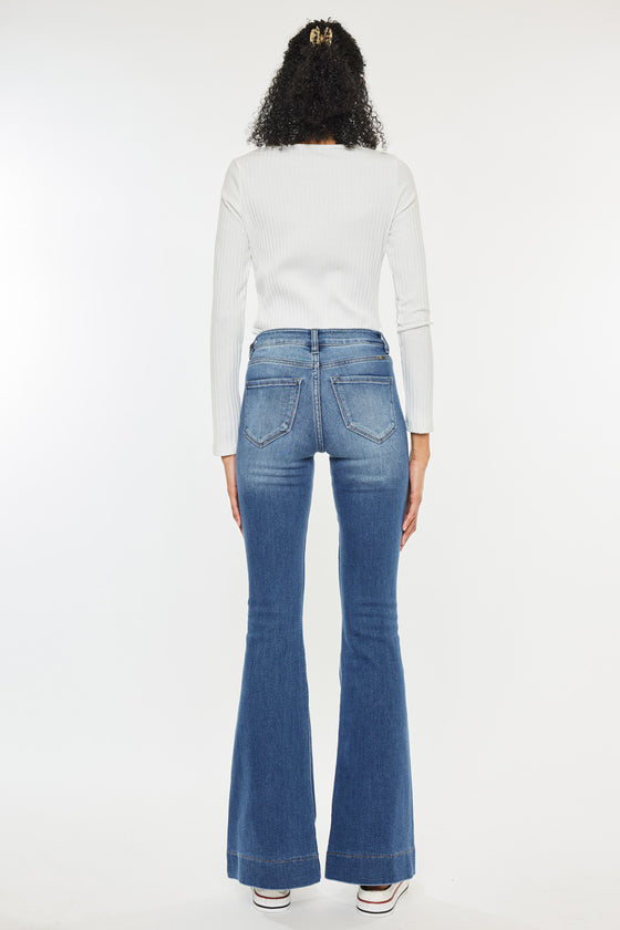 Roxanne High Rise Flare Jeans - Official Kancan USA