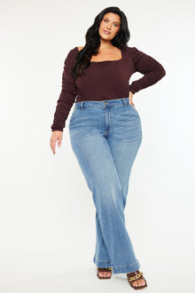  Martha  High Rise Trouser Wide Leg Jeans (Plus Size)