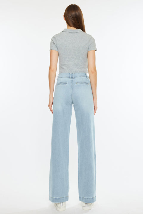 Celine Ultra High Rise Wide Leg Jeans