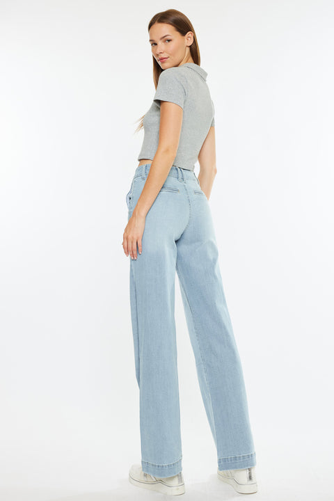 Celine Ultra High Rise Wide Leg Jeans