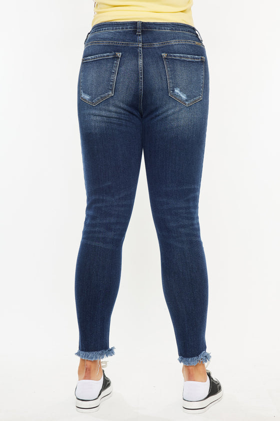 Griffin Ultra High Rise Ankle Skinny Jeans (Plus Size) - Official Kancan USA