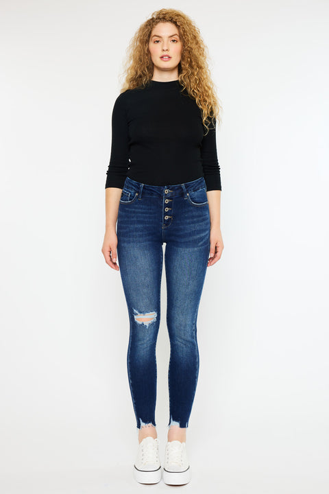 Milo High Rise Ankle Skinny Jeans - Curvy - Official Kancan USA