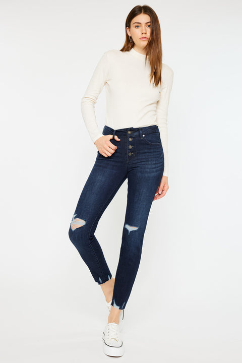 Penelope High Rise Ankle Skinny Jeans - Official Kancan USA