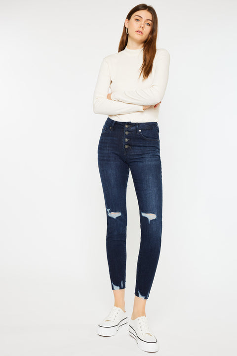 Penelope High Rise Ankle Skinny Jeans - Official Kancan USA