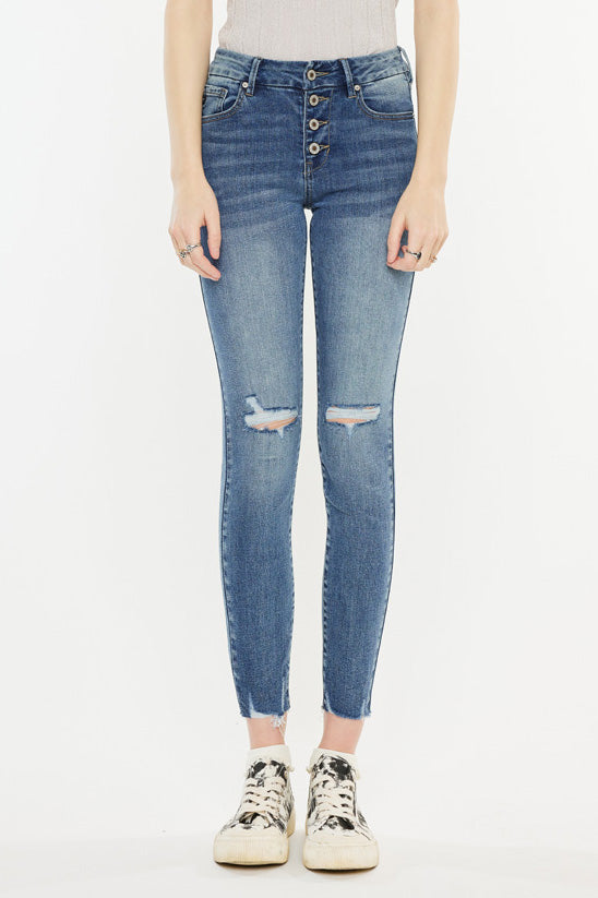 Penelope High Rise Ankle Skinny Jeans - Official Kancan USA