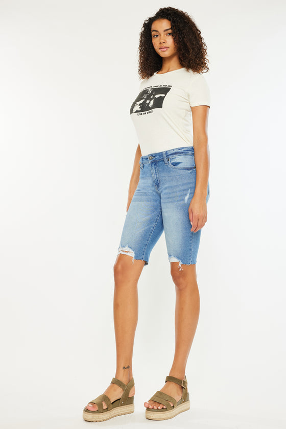 Yara Mid Rise Bermuda Shorts