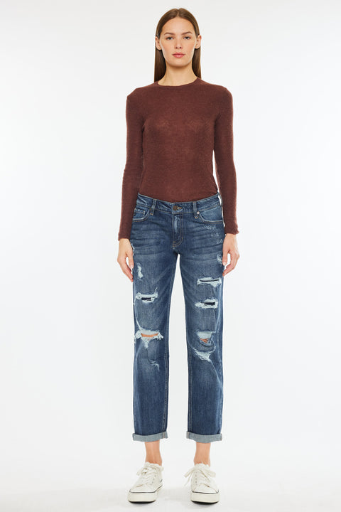 Devika Mid Rise Boyfriend Jeans