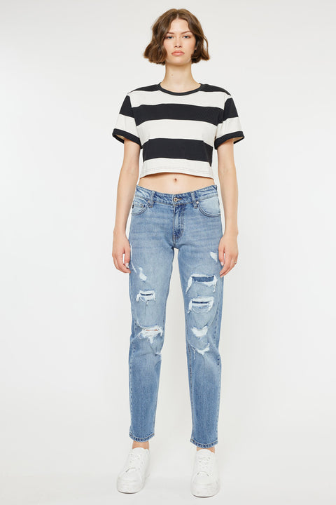 Devika Mid Rise Boyfriend Jeans - Official Kancan USA