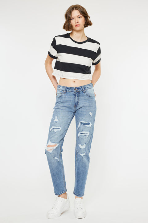 Devika Mid Rise Boyfriend Jeans - Official Kancan USA