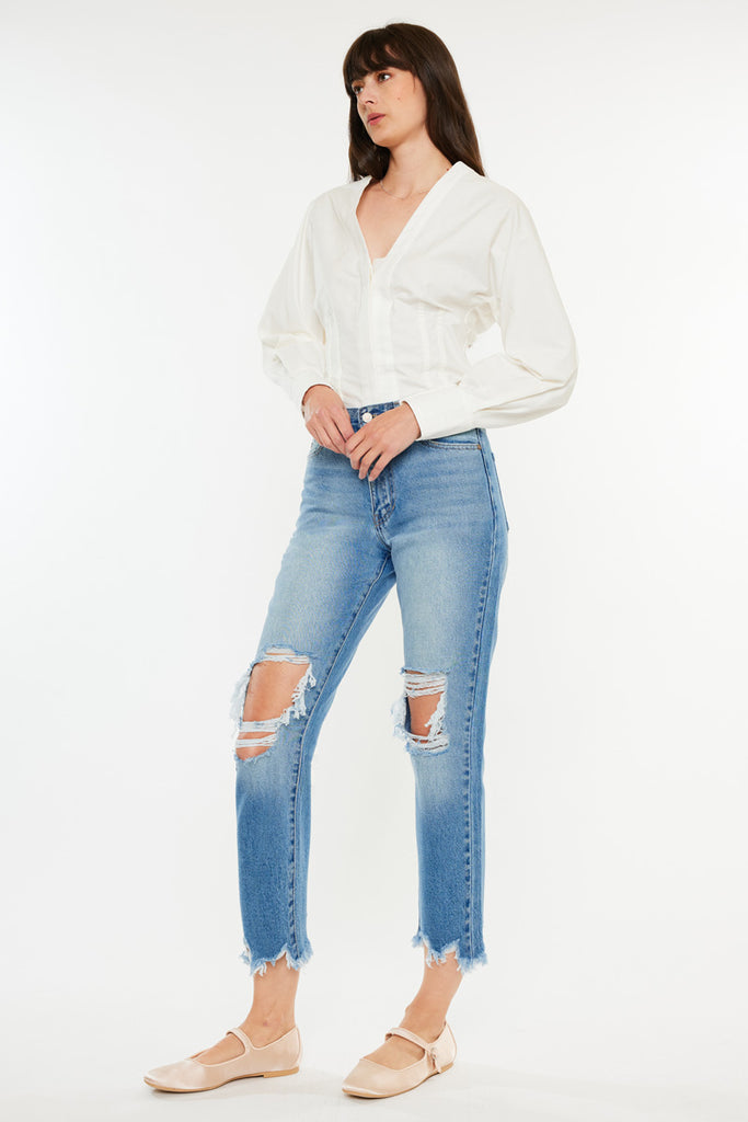 Regina High Rise Mom Jeans - Official Kancan USA