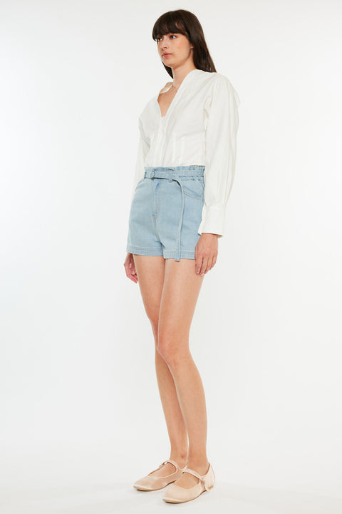 Eliana Ultra High Rise Belted Paperbag Shorts - Official Kancan USA