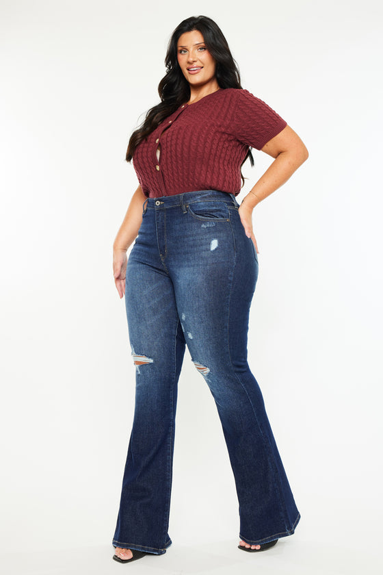 Solange High Rise Flare Jeans (Plus Size)