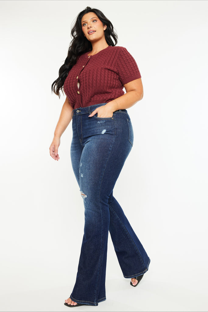 Solange High Rise Flare Jeans (Plus Size)