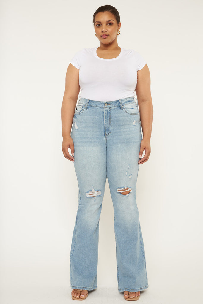 Lori High Rise Flare Jeans (Plus Size) - Official Kancan USA