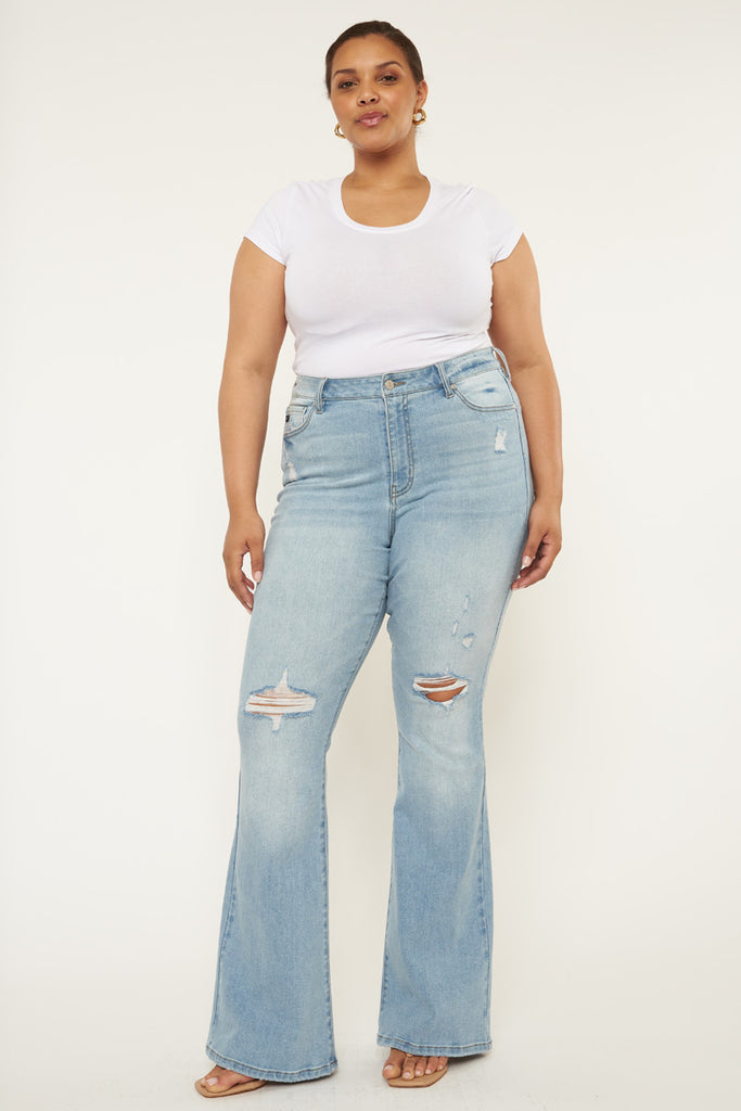 Lori High Rise Flare Jeans (Plus Size) - Official Kancan USA