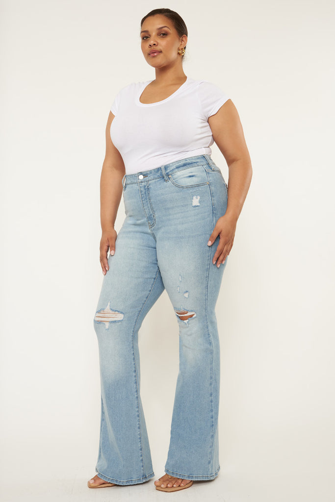 Lori High Rise Flare Jeans (Plus Size) - Official Kancan USA