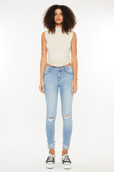 Fleur Mid Rise Ankle Skinny Jeans - Official Kancan USA