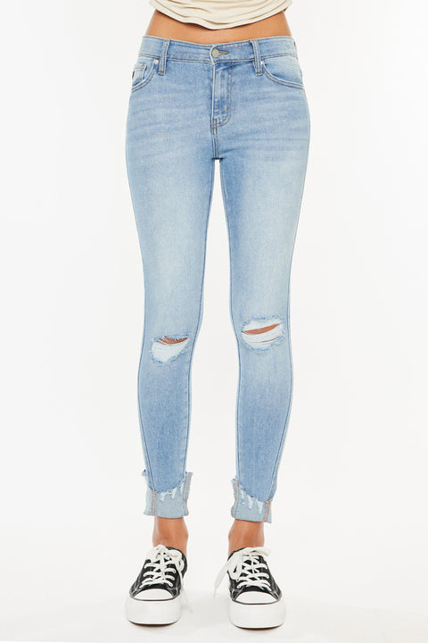 Fleur Mid Rise Ankle Skinny Jeans - Official Kancan USA