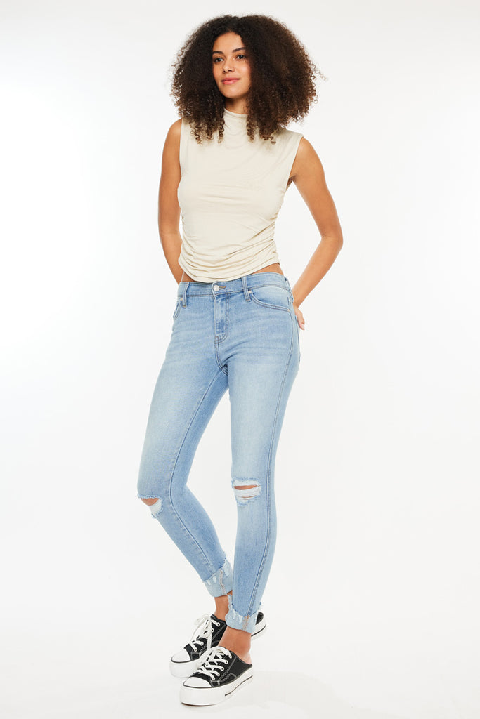 Fleur Mid Rise Ankle Skinny Jeans - Official Kancan USA