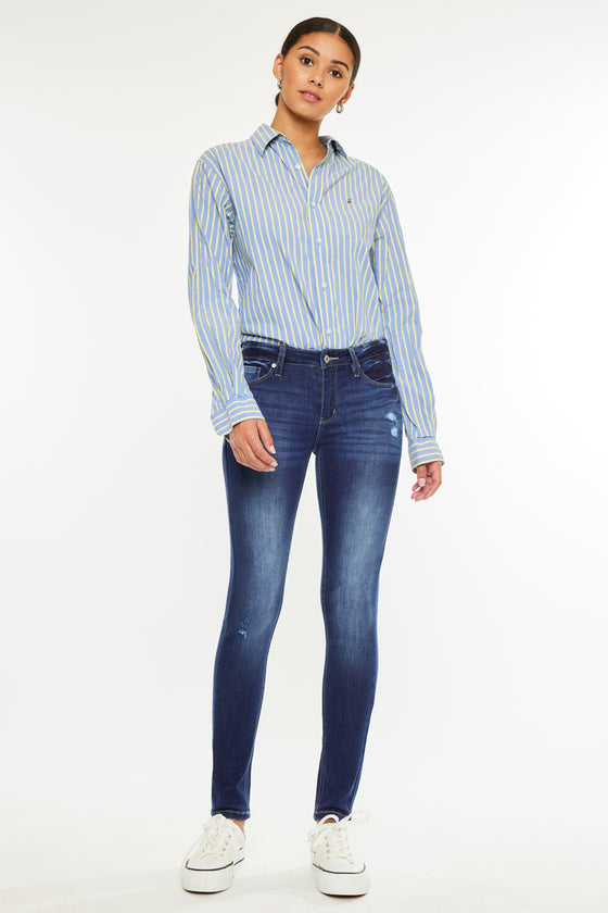 Mendy Mid Rise Super Skinny Jeans