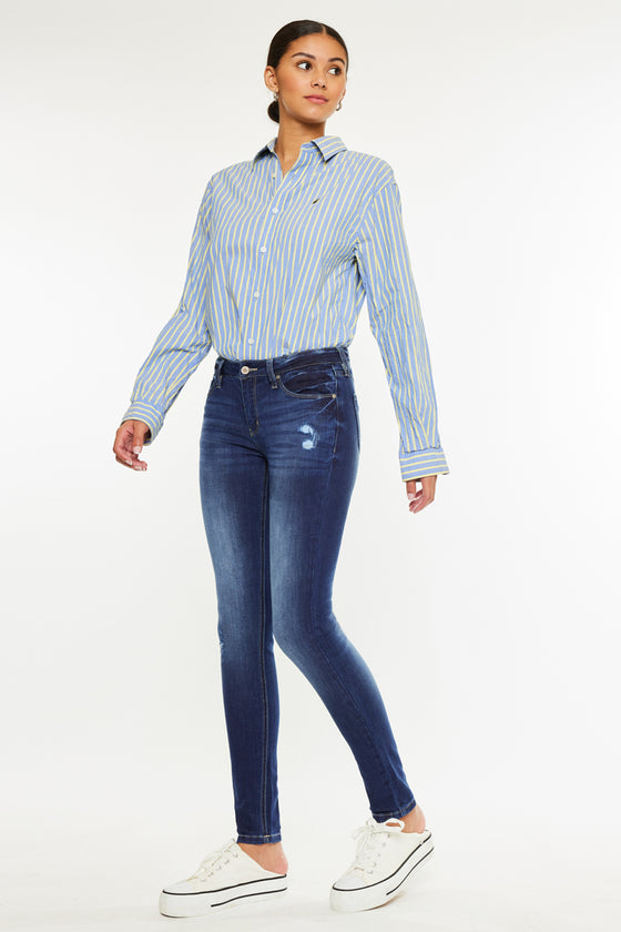 Mendy Mid Rise Super Skinny Jeans