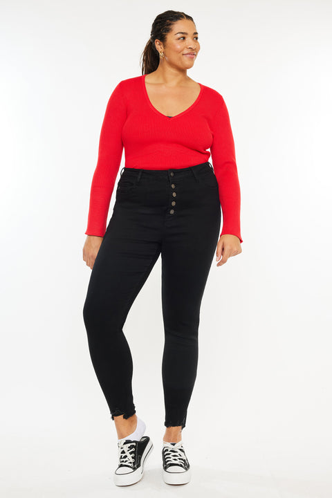 Raya High Rise Ankle Skinny (Plus Size) - Official Kancan USA