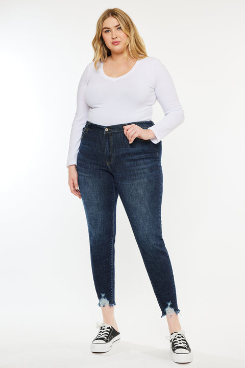 Rafaela High Rise Ankle Skinny Jeans (Plus Size) - Official Kancan USA