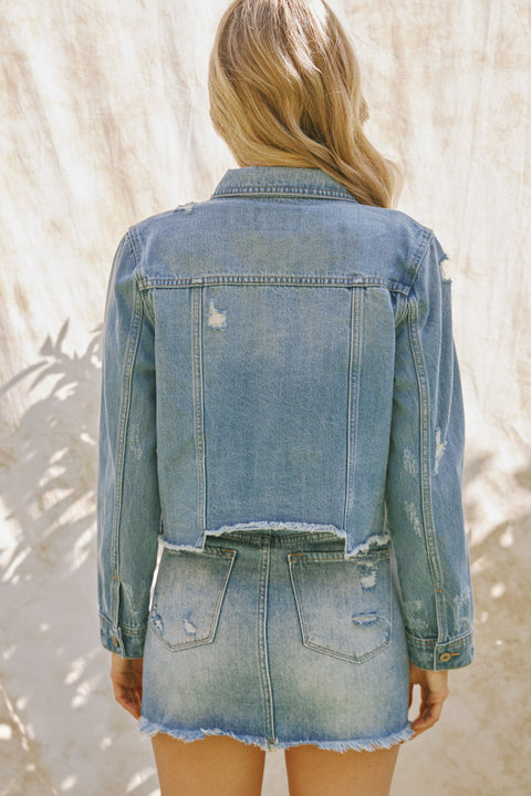 Bianca Distressed Denim Jacket