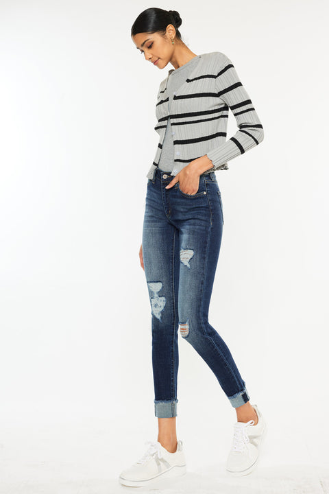 Judith High Rise Ankle Skinny Jeans - Official Kancan USA