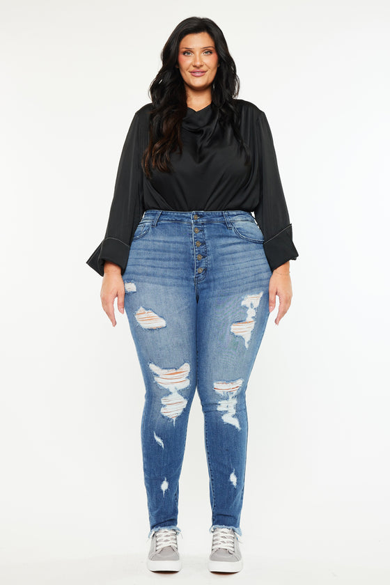 Lynn High Rise Super Skinny Jeans (Plus Size)