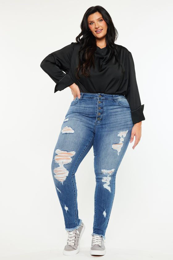 Lynn High Rise Super Skinny Jeans (Plus Size)