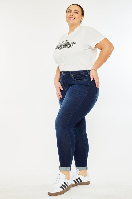 Berenice Mid Rise Ankle Skinny Jeans (Plus Size)