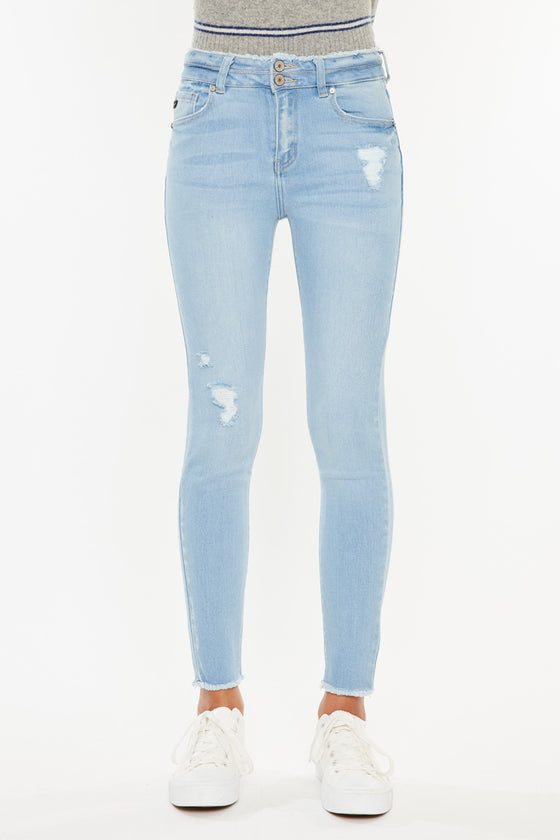 Danica High Rise Ankle Skinny Jeans - Official Kancan USA