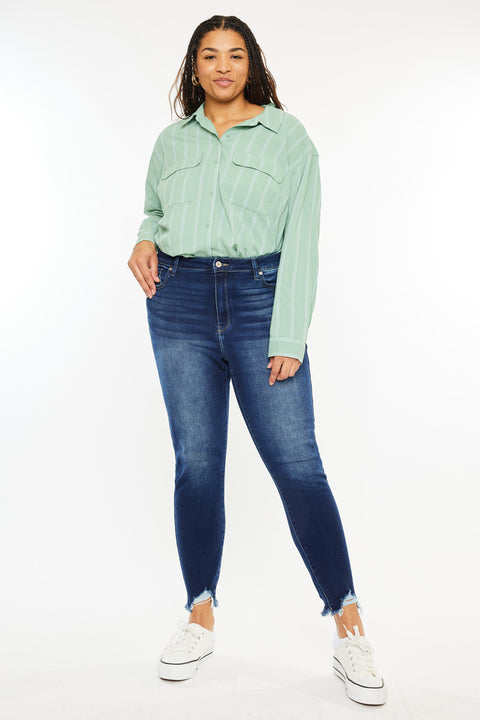 Lucero High Rise Ankle Skinny Jeans (Plus Size) - Official Kancan USA