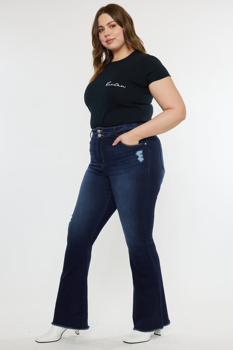 Gill High Rise Flare Jeans - Plus - Official Kancan USA