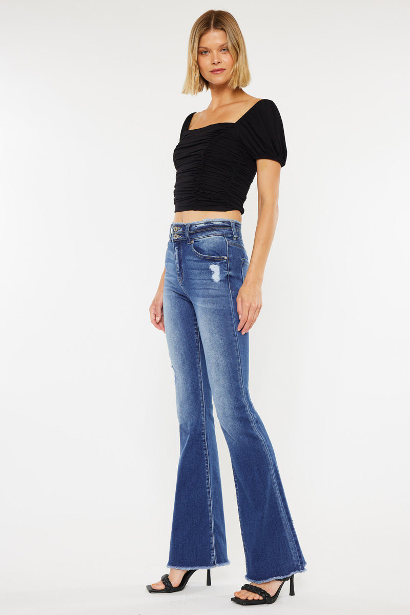 KanCan Jeans  Hays High Waisted Flare Jeans KC7394D – American Blues