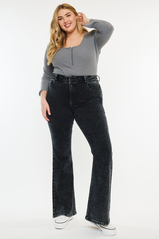 Soraya Ultra High Rise Flare Jeans (Plus Size) - Official Kancan USA