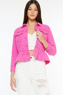  Marilou Peplum Denim Jacket - Official Kancan USA