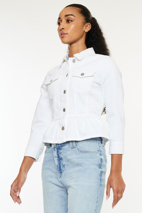 Marilou Peplum Denim Jacket - Official Kancan USA