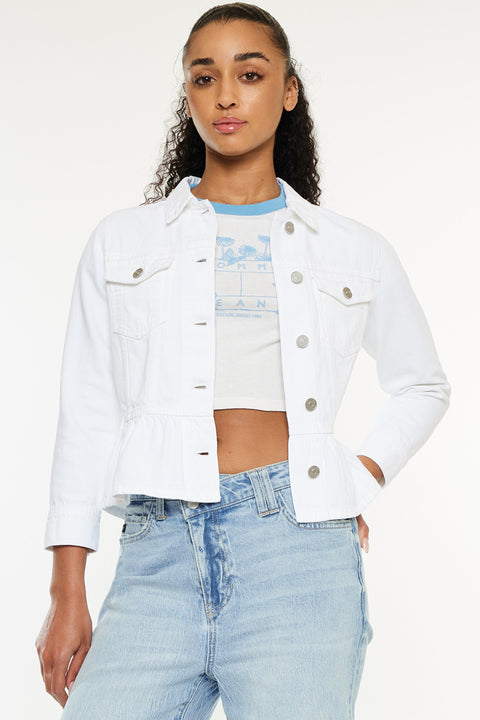 Marilou Peplum Denim Jacket - Official Kancan USA