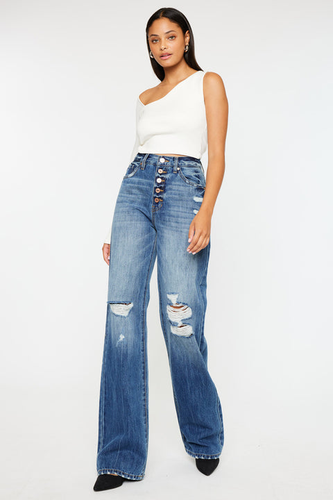 Ariena Ultra High Rise 90's Flare Jeans - Official Kancan USA