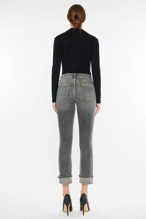 Janis High Rise Slim Straight Leg Jeans